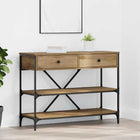 Wandtafel 100x34,5x75 cm bruin hout metaal
