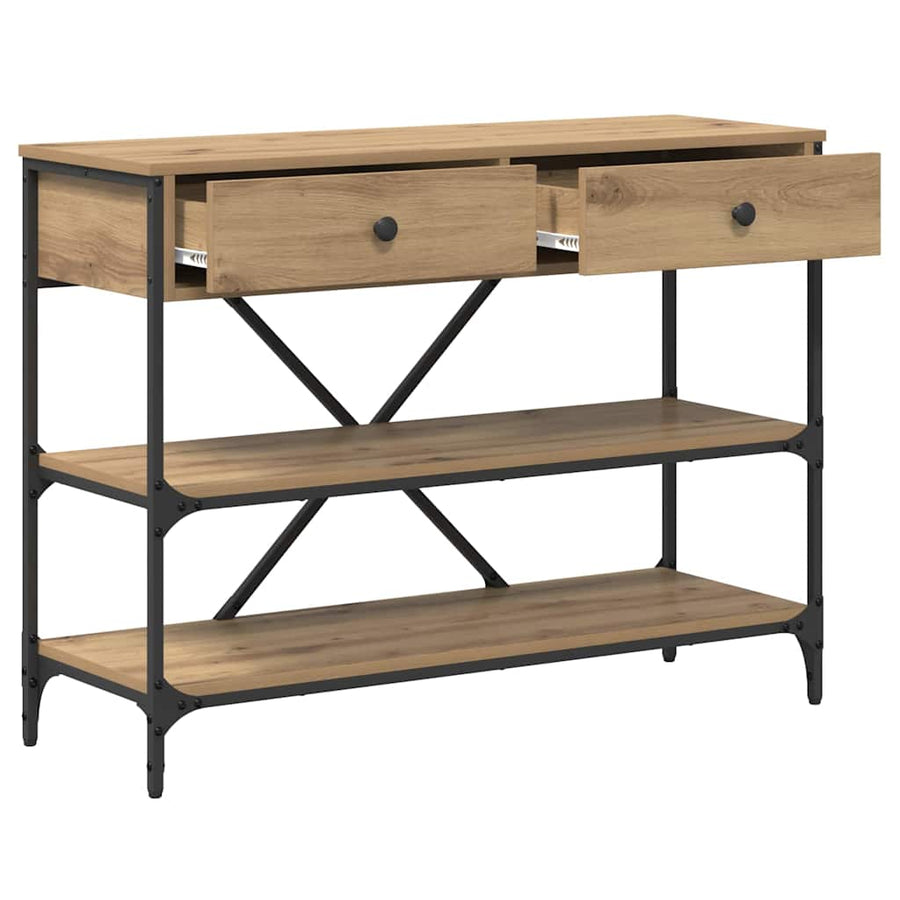 Wandtafel met lade met plank Bruin 100 x 34,5 x 75 cm Hout