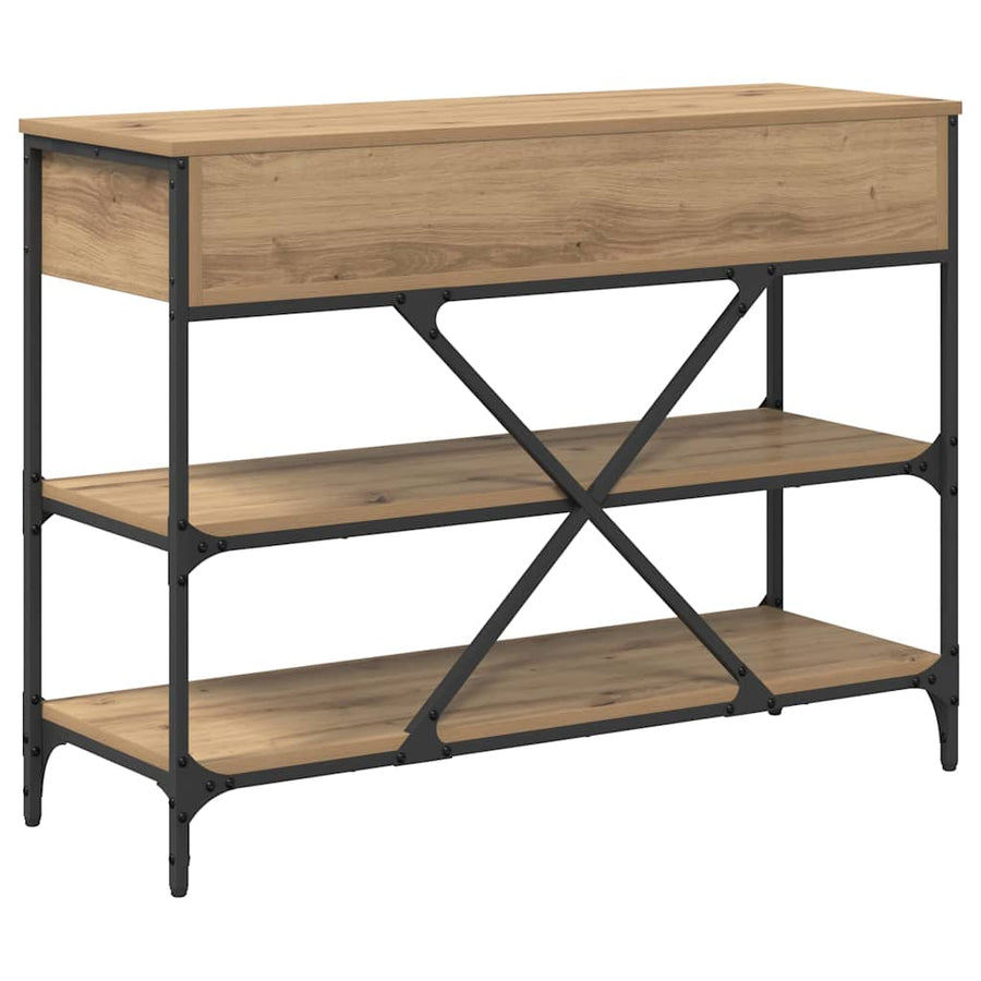 Wandtafel met lade met plank Bruin 100 x 34,5 x 75 cm Hout