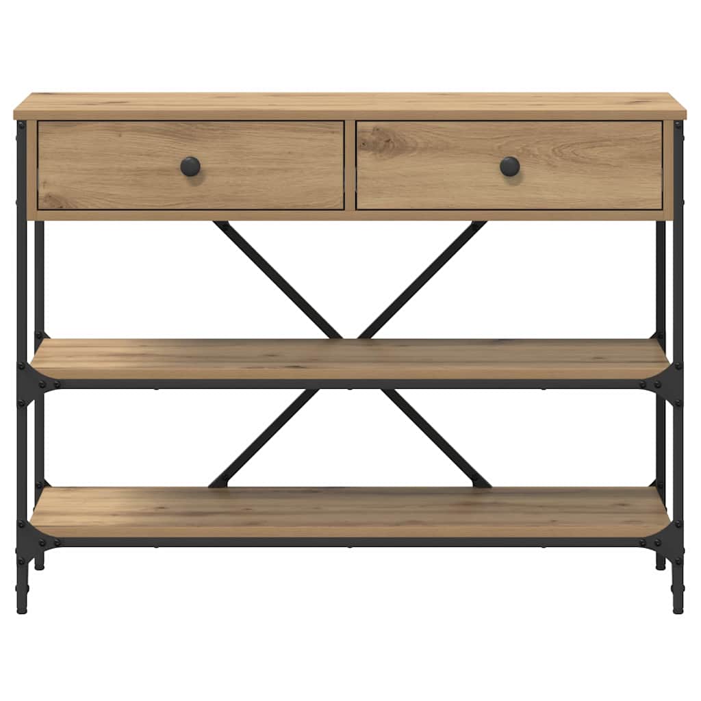 Wandtafel met lade met plank Bruin 100 x 34,5 x 75 cm Hout