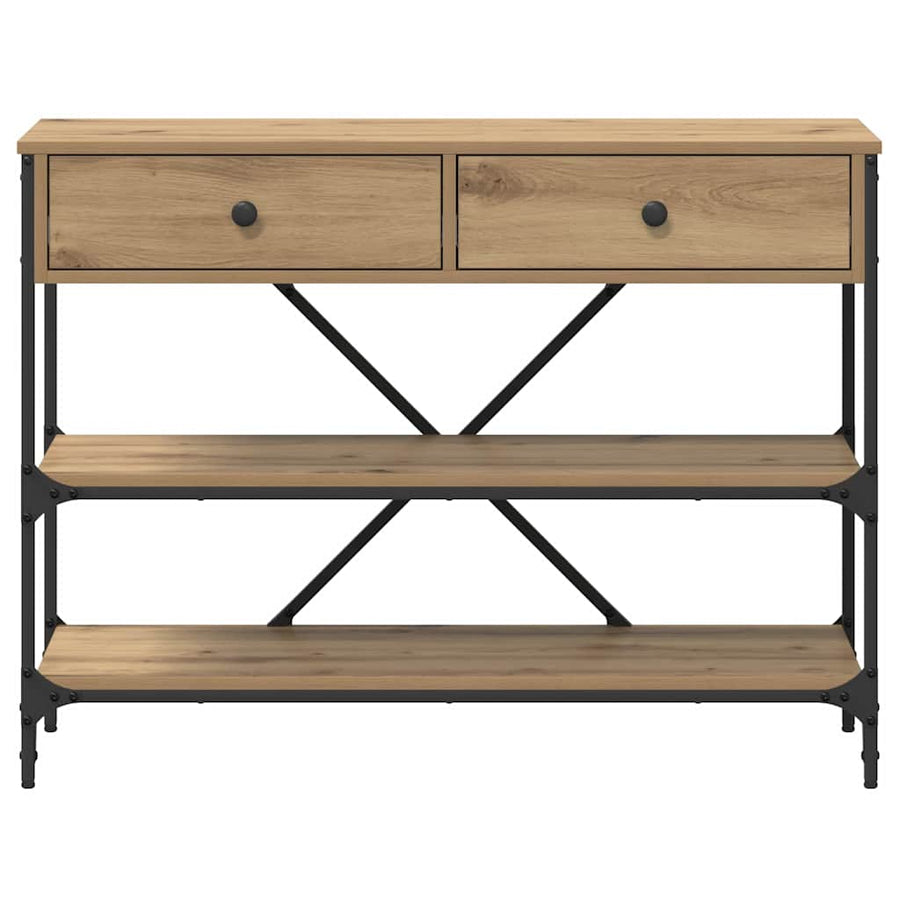 Wandtafel met lade met plank Bruin 100 x 34,5 x 75 cm Hout