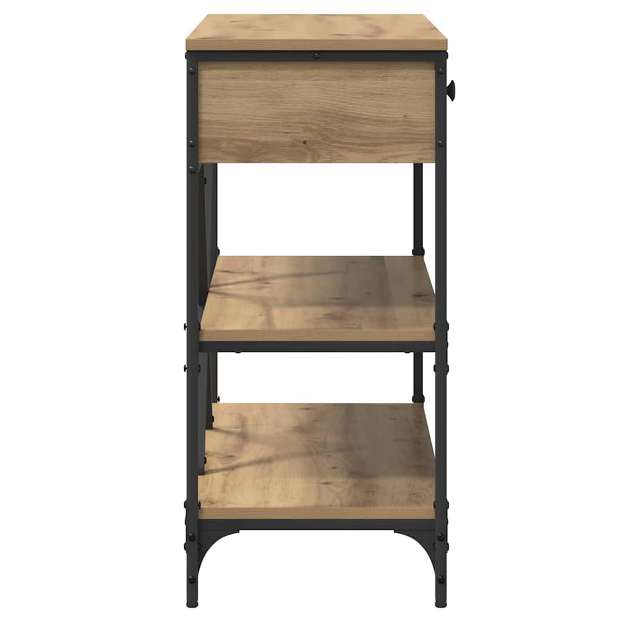 Wandtafel met lade met plank Bruin 100 x 34,5 x 75 cm Hout