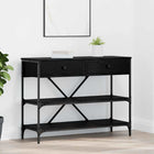 Wandtafel 100x34,5x75 cm zwart eiken met lade