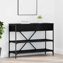 Wandtafel met lade Zwart Eiken 100 x 34,5 x 75 cm Hout