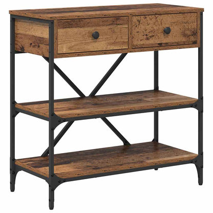 Wandtafel met lade met plank Bruin 100 x 34,5 x 75 cm Hout