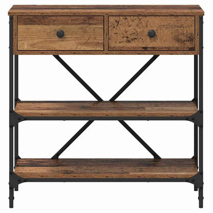 Wandtafel met lade met plank Bruin 100 x 34,5 x 75 cm Hout