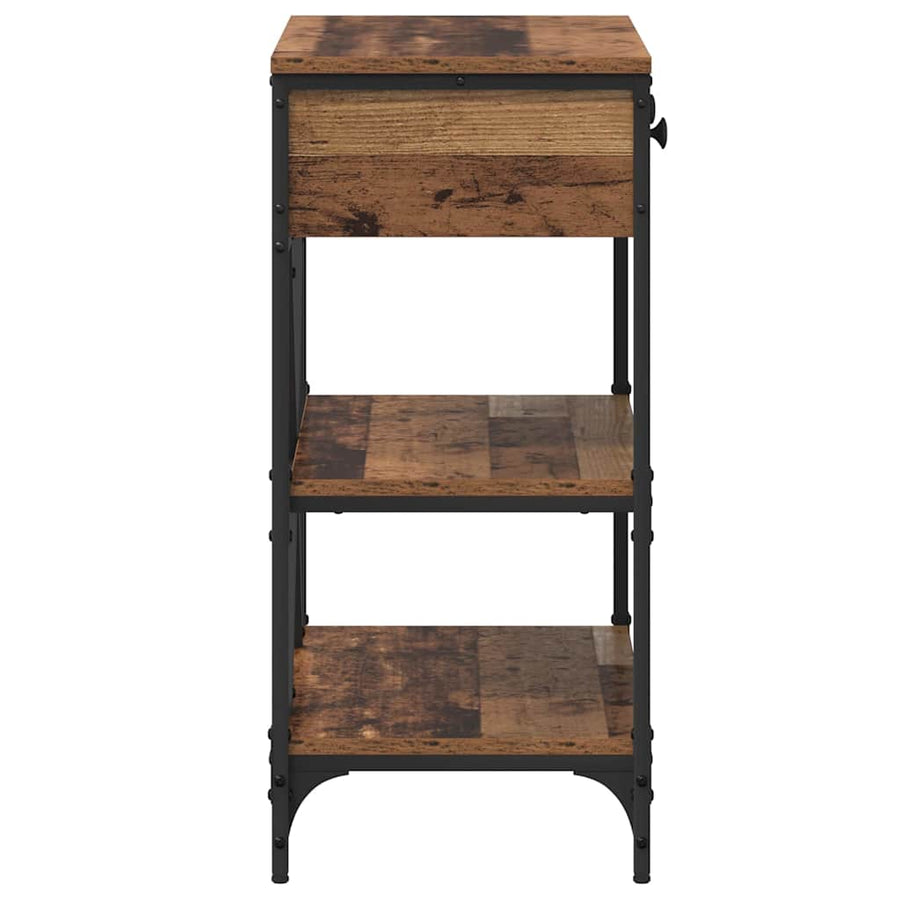 Wandtafel met lade met plank Bruin 100 x 34,5 x 75 cm Hout