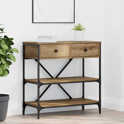 Wandtafel met lade met plank Bruin 100 x 34,5 x 75 cm Hout