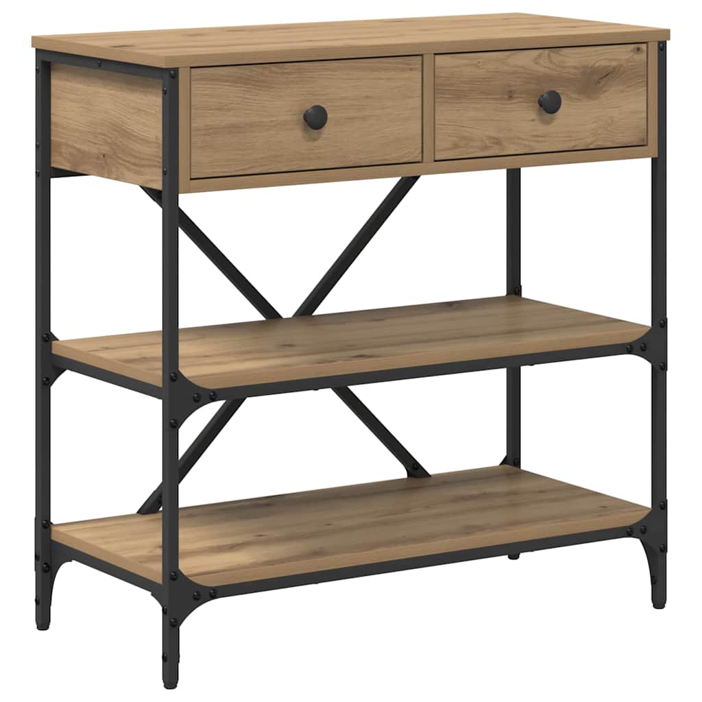 Wandtafel met lade met plank Bruin 100 x 34,5 x 75 cm Hout