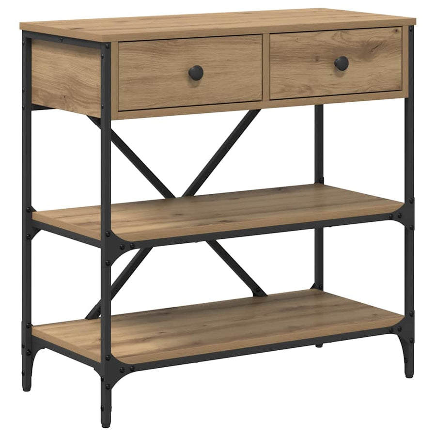 Wandtafel met lade met plank Bruin 100 x 34,5 x 75 cm Hout