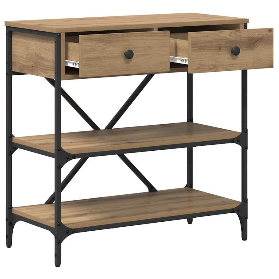 Wandtafel met lade met plank Bruin 100 x 34,5 x 75 cm Hout