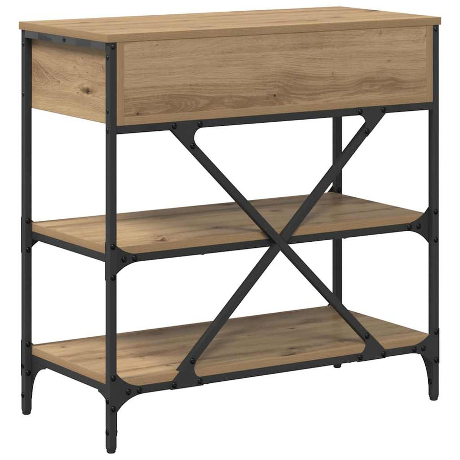 Wandtafel met lade met plank Bruin 100 x 34,5 x 75 cm Hout
