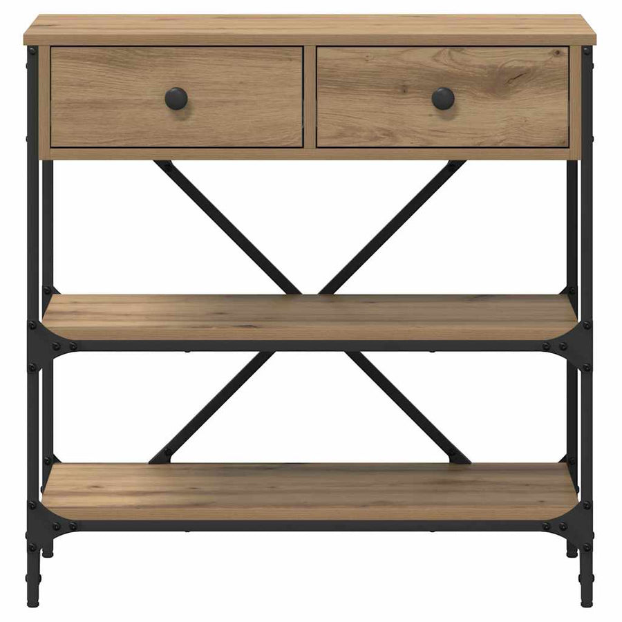 Wandtafel met lade met plank Bruin 100 x 34,5 x 75 cm Hout
