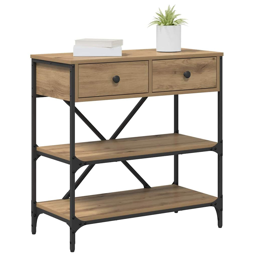 Wandtafel met lade met plank Bruin 100 x 34,5 x 75 cm Hout