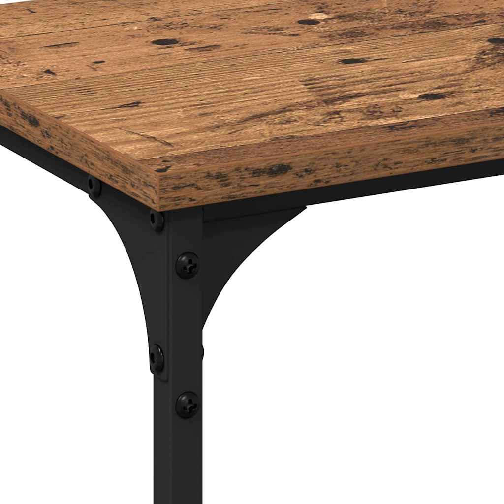 Wandtafel Oud Hout 200 x 29 x 75 cm Geperst Hout en Metaal