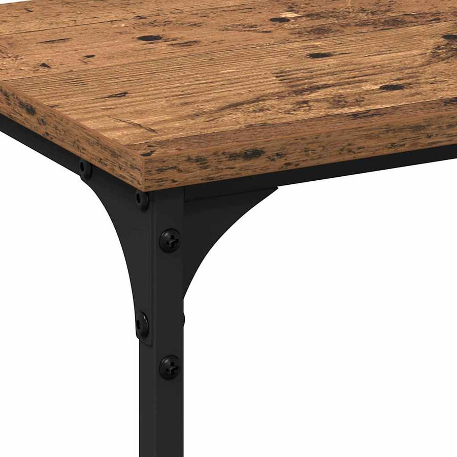 Wandtafel Oud Hout 200 x 29 x 75 cm Geperst Hout en Metaal