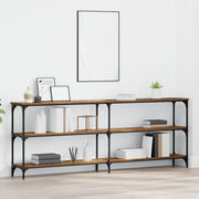 Wandtafel 200x29x75 cm oud hout metaal