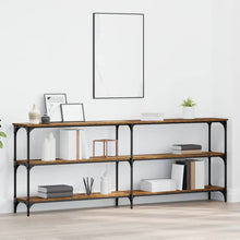 Wandtafel Oud Hout 200 x 29 x 75 cm Geperst Hout en Metaal