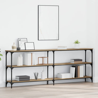 Wandtafel artisanaal eikenkleurig 200 x 29 x 75 cm