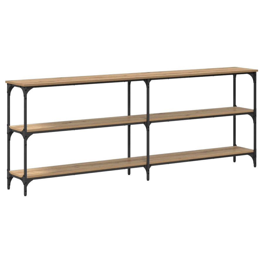 Wandtafel artisanaal eikenkleurig 200 x 29 x 75 cm