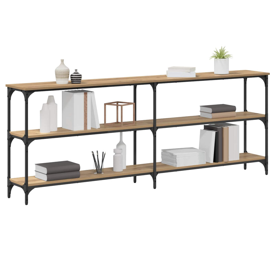 Wandtafel artisanaal eikenkleurig 200 x 29 x 75 cm