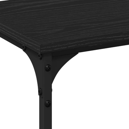 Wandtafel Zwart eiken 200 x 29 x 75 cm Geperst Hout en Metaal