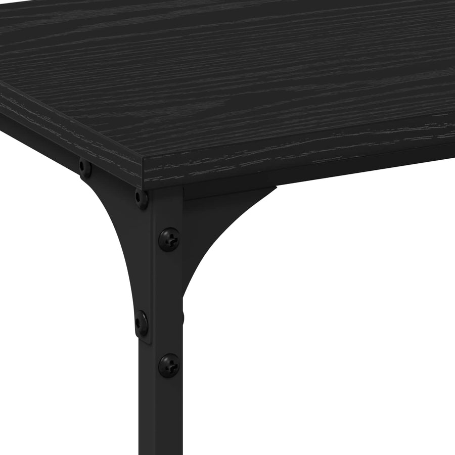 Wandtafel Zwart eiken 200 x 29 x 75 cm Geperst Hout en Metaal