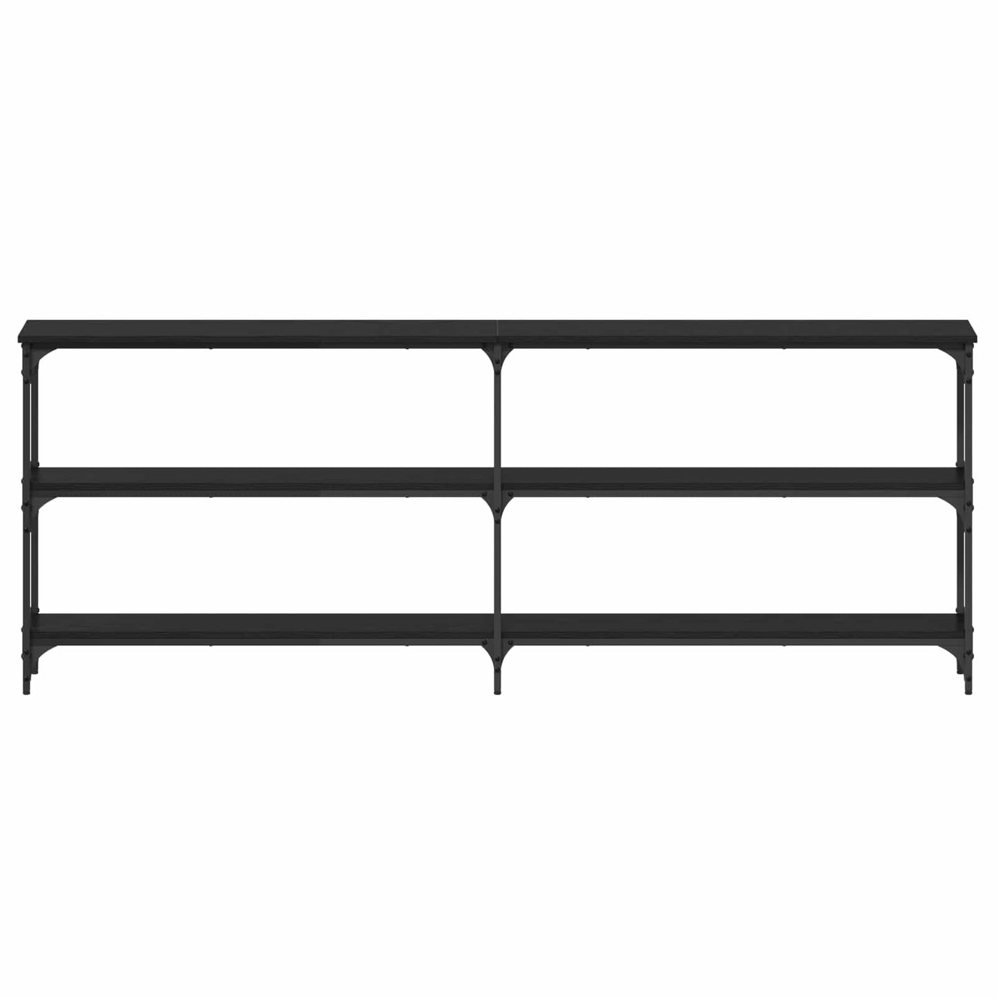 Wandtafel Zwart eiken 200 x 29 x 75 cm Geperst Hout en Metaal