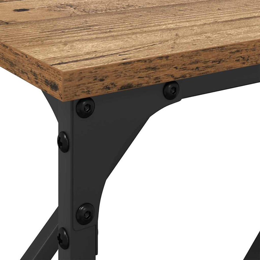 Wandtafel Oud Hout 180 x 23 x 75 cm Gelaagd hout en metaal