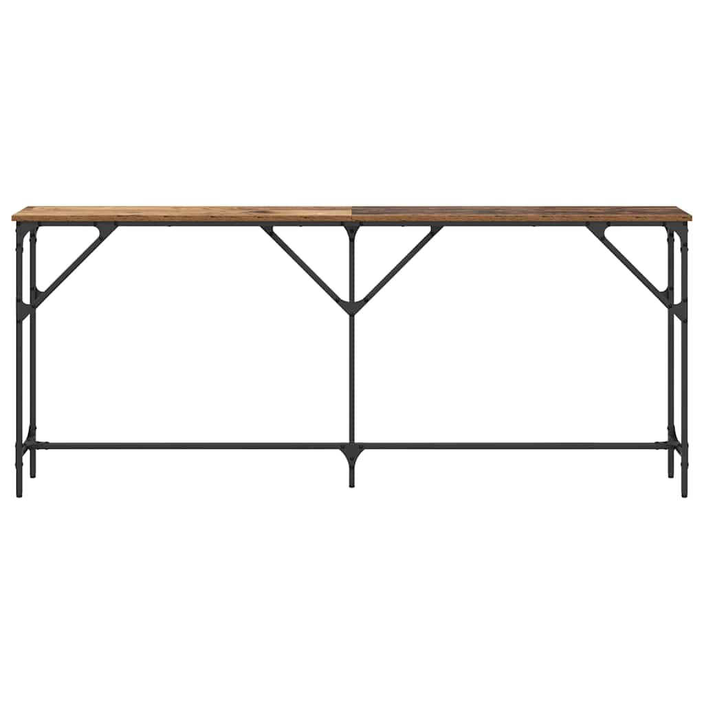 Wandtafel Oud Hout 180 x 23 x 75 cm Gelaagd hout en metaal