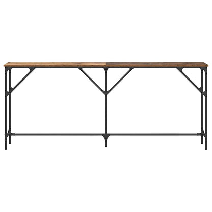 Wandtafel Oud Hout 180 x 23 x 75 cm Gelaagd hout en metaal