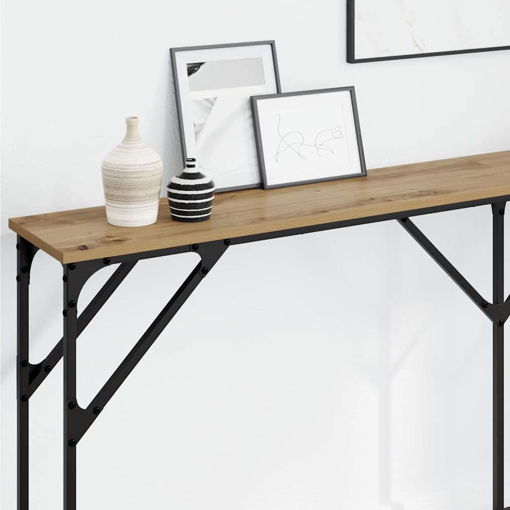 Wandtafel artisanaal eikenkleurig 180 x 23 x 75 cm