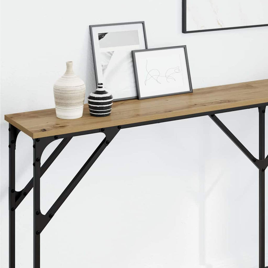 Wandtafel artisanaal eikenkleurig 180 x 23 x 75 cm