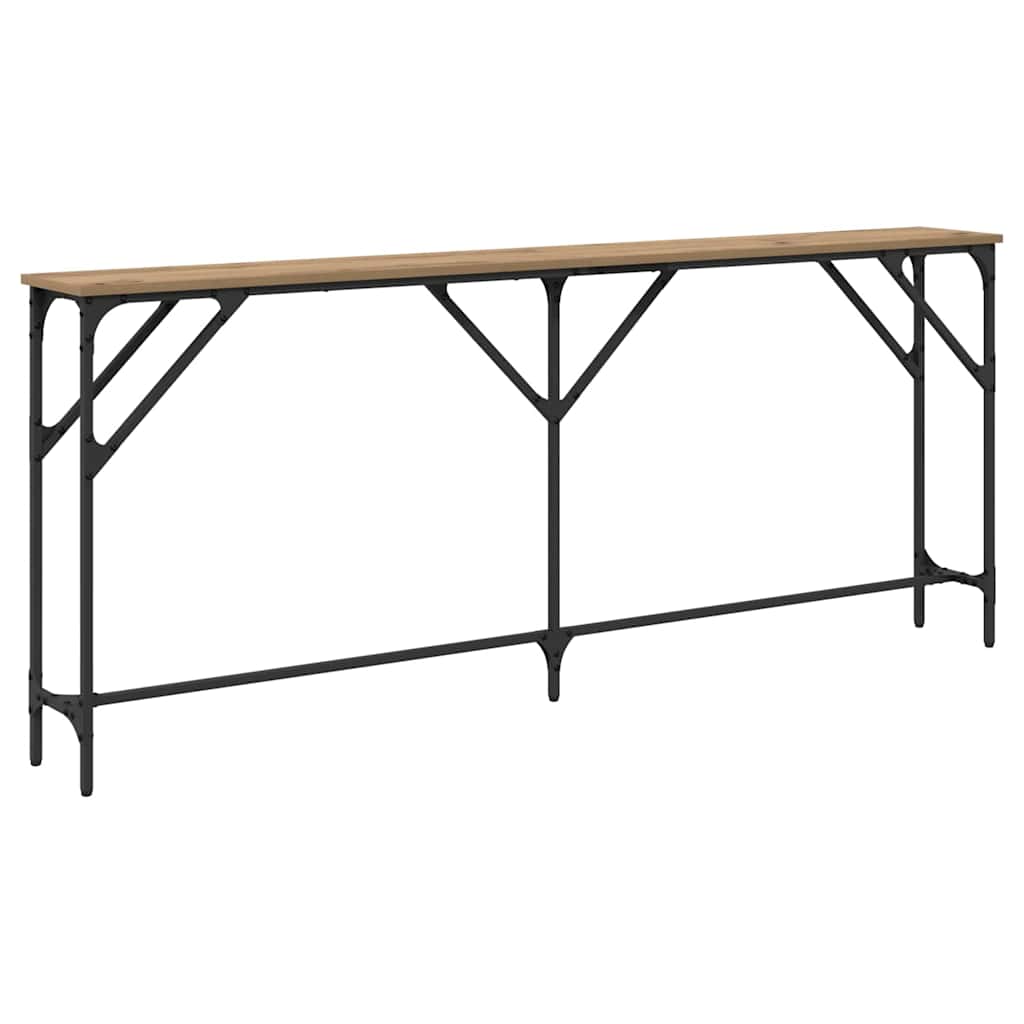 Wandtafel artisanaal eikenkleurig 180 x 23 x 75 cm