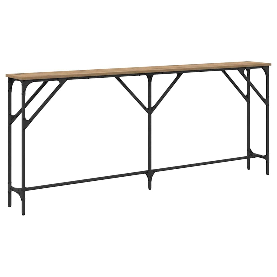 Wandtafel artisanaal eikenkleurig 180 x 23 x 75 cm