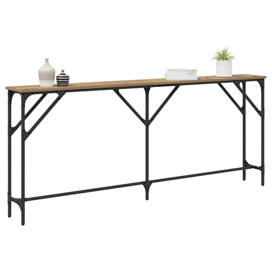 Wandtafel artisanaal eikenkleurig 180 x 23 x 75 cm