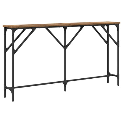 Wandtafel Oud Hout 140 x 23 x 75 cm Gelaagd hout en metaal