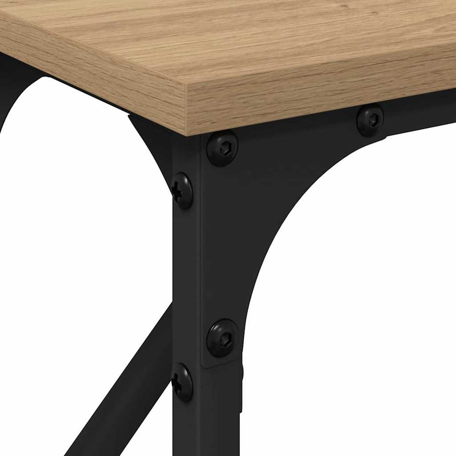 Wandtafel artisanaal eikenkleurig 140 x 23 x 75 cm