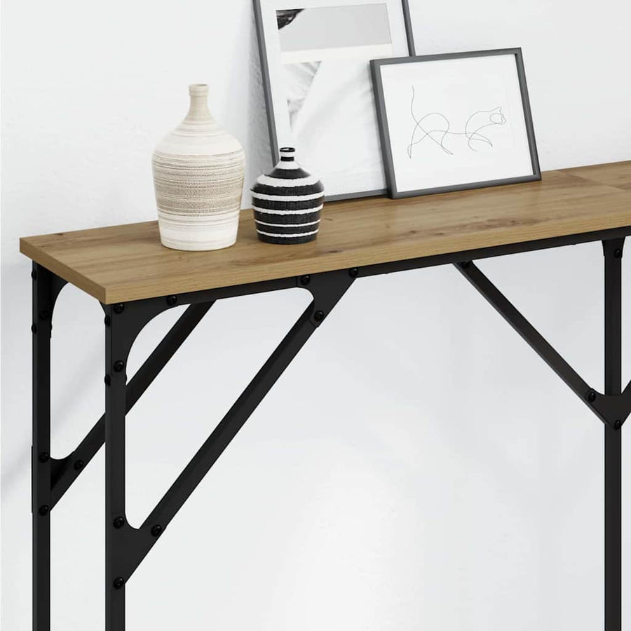 Wandtafel artisanaal eikenkleurig 140 x 23 x 75 cm