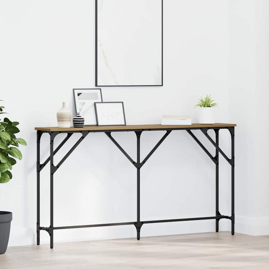 Wandtafel artisanaal eikenkleurig 140 x 23 x 75 cm