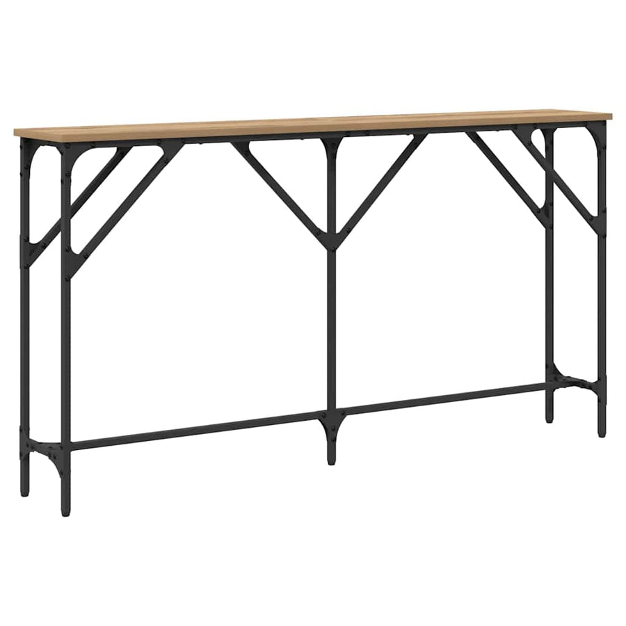 Wandtafel artisanaal eikenkleurig 140 x 23 x 75 cm
