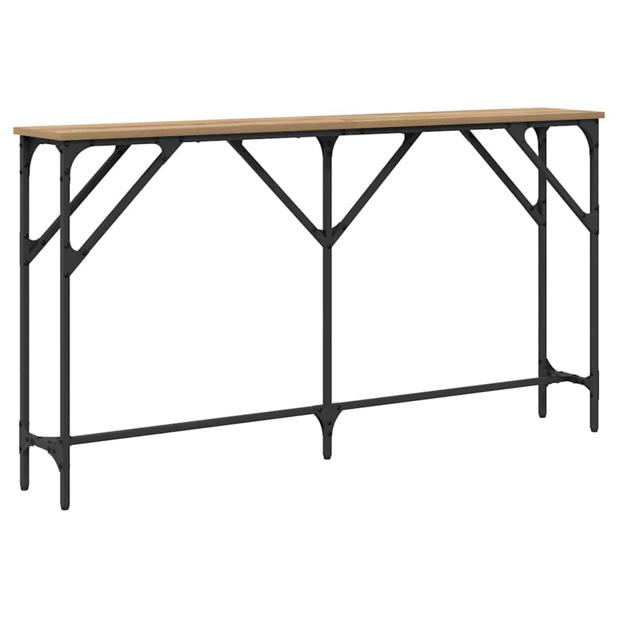 Wandtafel artisanaal eikenkleurig 140 x 23 x 75 cm