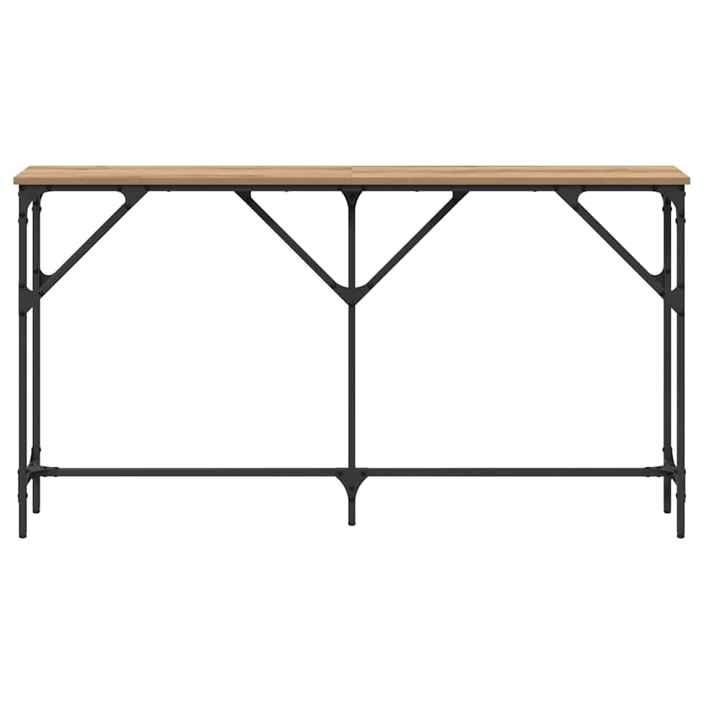 Wandtafel artisanaal eikenkleurig 140 x 23 x 75 cm