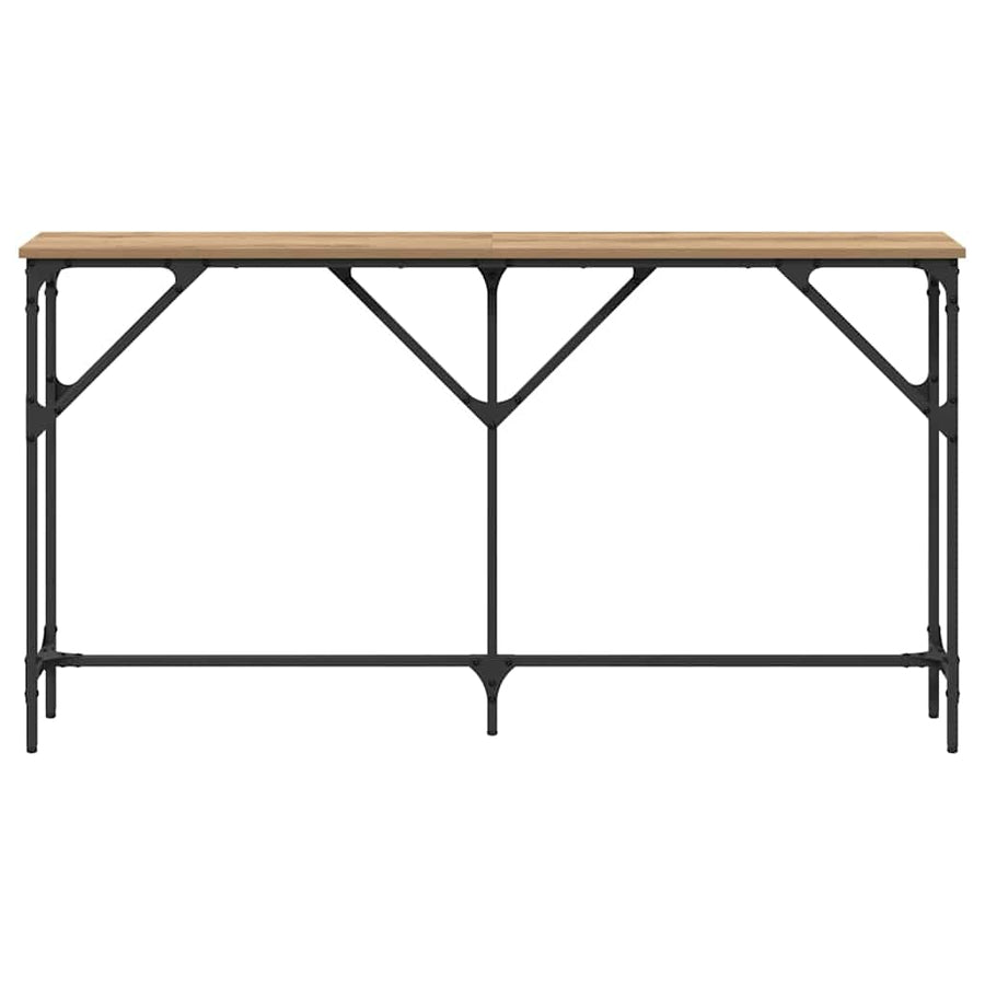 Wandtafel artisanaal eikenkleurig 140 x 23 x 75 cm
