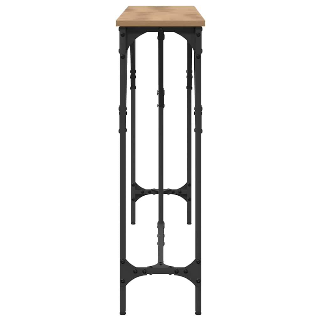 Wandtafel artisanaal eikenkleurig 140 x 23 x 75 cm
