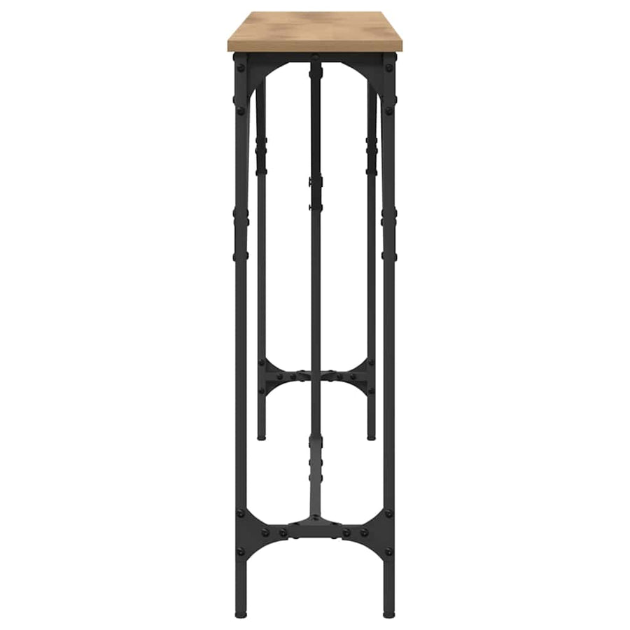 Wandtafel artisanaal eikenkleurig 140 x 23 x 75 cm