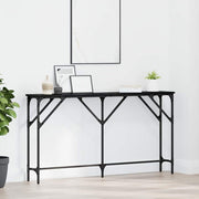 Wandtafel 140x23x75 cm zwart eiken metaal