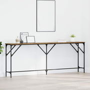 Wandtafel 200x29x75 cm oud hout metaal