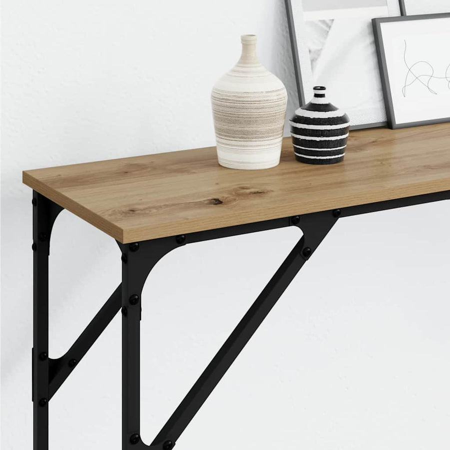 Wandtafel artisanaal eikenkleurig 200 x 29 x 75 cm