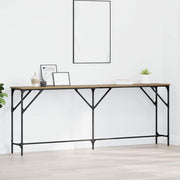 Wandtafel 200x29x75 cm bewerkt hout metaal